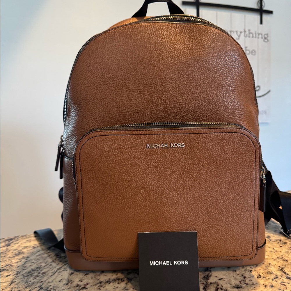 Michael Kors Tan Leather Men's Backpack